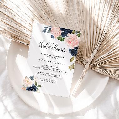 Exquisite Fall Floral Bridal Shower Invitations