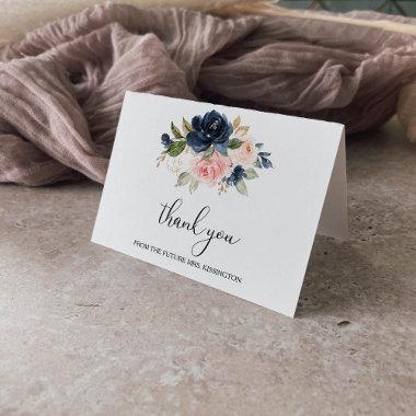 Exquisite Fall Floral Bridal Shower Thank You Invitations