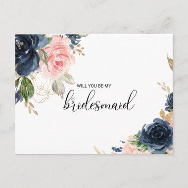 Exquisite Fall Floral Bridesmaid Invitation PostInvitations