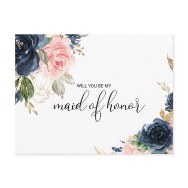 Exquisite Fall Floral Maid of Honor Invitation Post