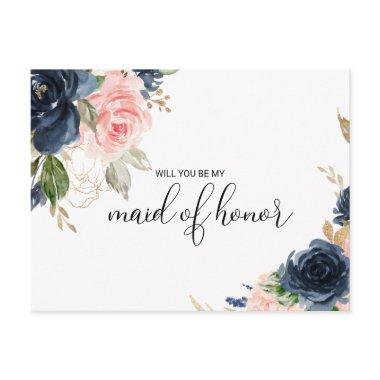 Exquisite Fall Floral Maid of Honor Invitation PostInvitations