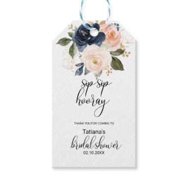 Exquisite Fall Floral Sip Sip Hooray Bridal Shower Gift Tags