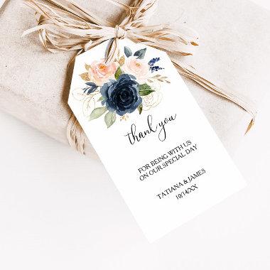 Exquisite Fall Floral Thank You Gift Tags
