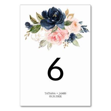 Exquisite Fall Floral Wedding Table Number
