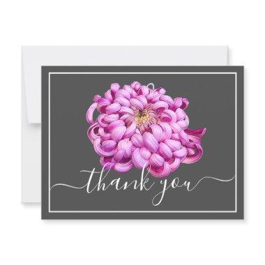 Exquisite Pink Decorative Chrysanthemum Thank You Post