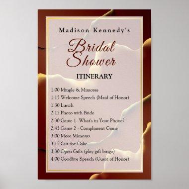Fab Fun Bridal Shower Events Inky Earthtone Poster