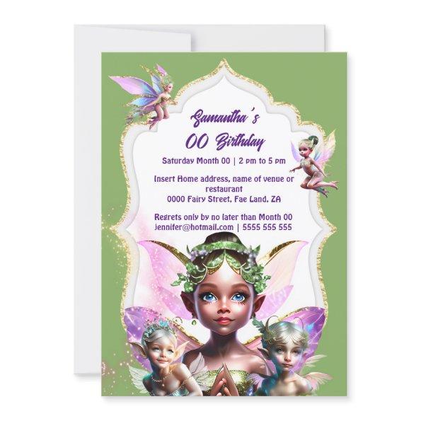 Fairy fantasy whimsical pixie princess green girly