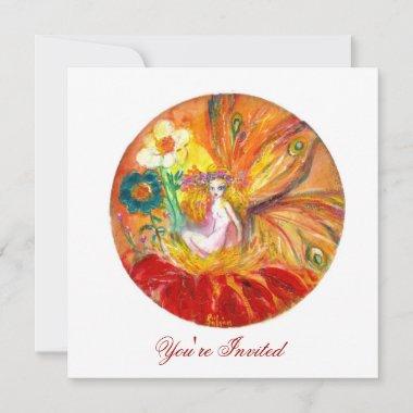 FAIRY OF THE FLOWERS red blue yellow white Invitations