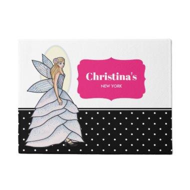 Fairy Princess Petal Dress Fashion Illustration Doormat