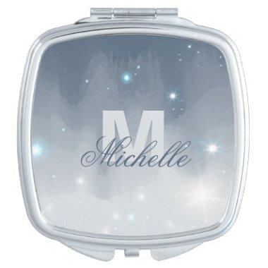 Fairy Starry Sky And White Clouds Custom Compact Mirror