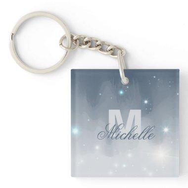Fairy Starry Sky And White Clouds Custom Keychain