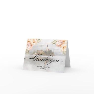 Fairy Tale Misty Lake Vintage Floral Thank You