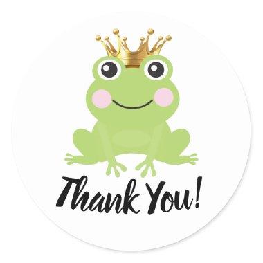 Fairy Tale Storybook Frog Prince Baby Shower Party Classic Round Sticker