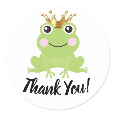 Fairy Tale Storybook Frog Prince Baby Shower Party Classic Round Sticker