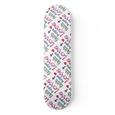 Faith Hope Love Cross Heart Skateboard Deck