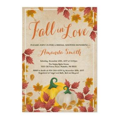 Fall Autumn Bridal Shower Invitations