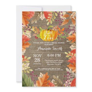 Fall Autumn Bridal Shower Invitations