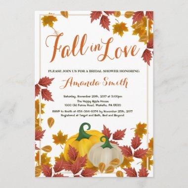 Fall Autumn Bridal Shower Invitations
