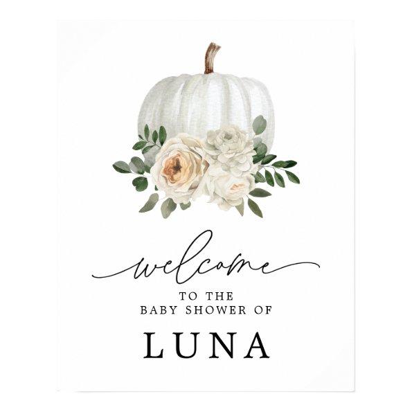Fall Baby Shower Welcome Poster