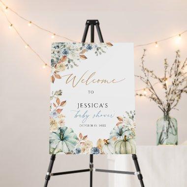 Fall baby shower welcome sign, little pumpkin sign