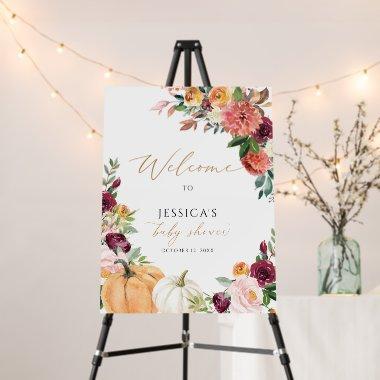 Fall baby shower welcome sign, little pumpkin sign