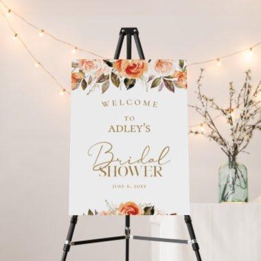 Fall Boho Floral Bridal Shower Welcome Sign