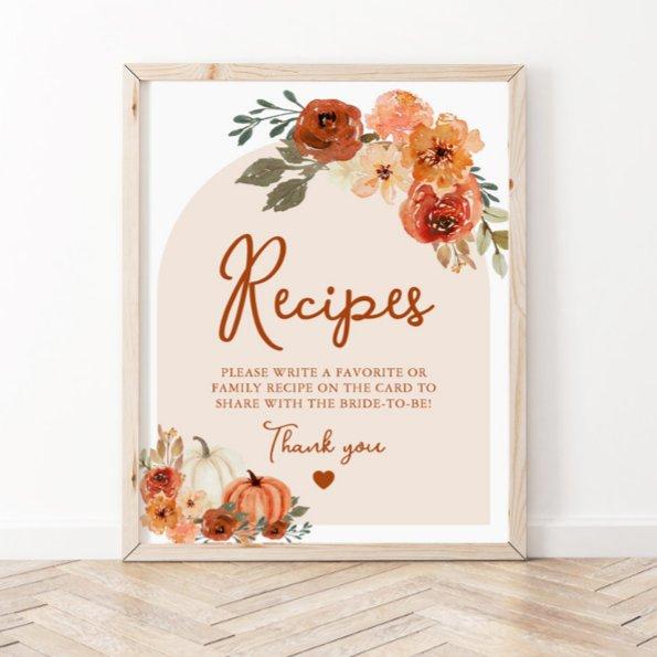 Fall Boho Terracotta Pumpkin  Recipes Poster