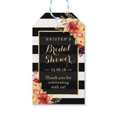 Fall Bridal Shower Autumn Floral Thank You Gift Tags
