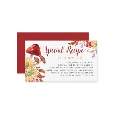 Fall  Floral Mushroom Recipe Request Enclosure