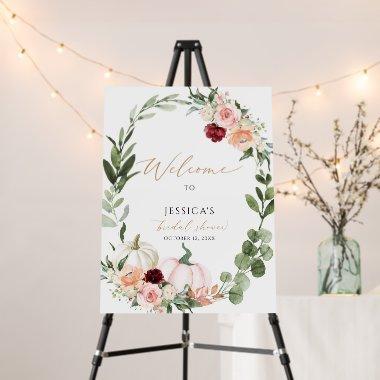 Fall  welcome sign, autumn shower foam board