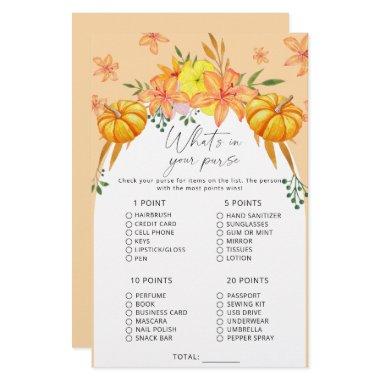 Fall Bridal - what's in your purse game
