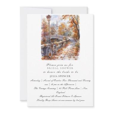Fall Bridge With Bicycle