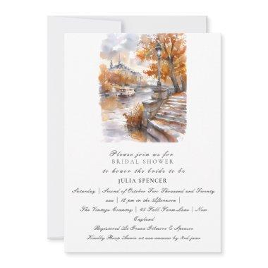 Fall Bridge With River
