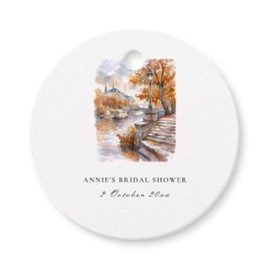 Fall Bridge With River Wedding  Favor Tags