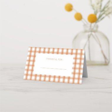 Fall Burnt Orange Folded Place Invitations