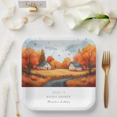 Fall Countryside  Paper Plates