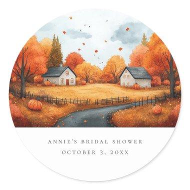Fall Countryside Ceremony  Classic Classic Round Sticker
