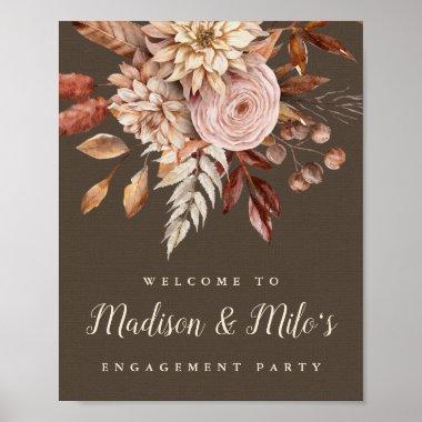 Fall Engagement Party Poster