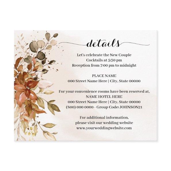 Fall Eucalyptus Fall Wedding Details Enclosure Invitations