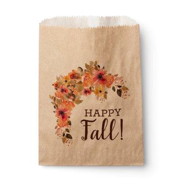 Fall Floral Autumn Swag Party Favor Bag