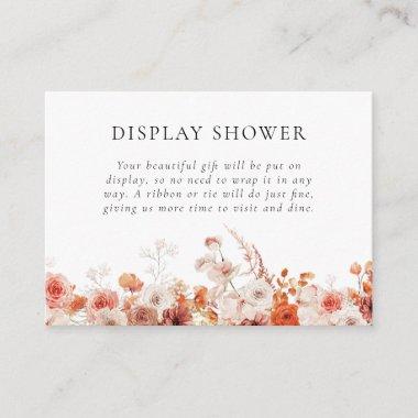 Fall Floral Bridal Shower Enclosure Invitations