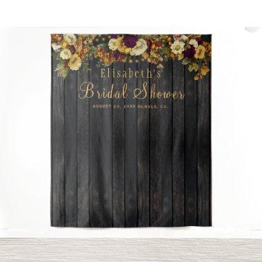 Fall floral bridal shower photo booth backdrop