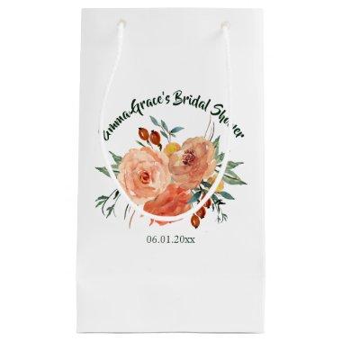 Fall Floral Bridal Shower Small Gift Bag
