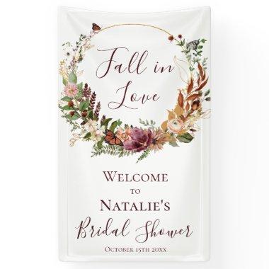 Fall Floral Bridal Shower Welcome Banner