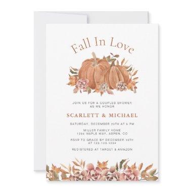 Fall Floral Couples Shower Invitations