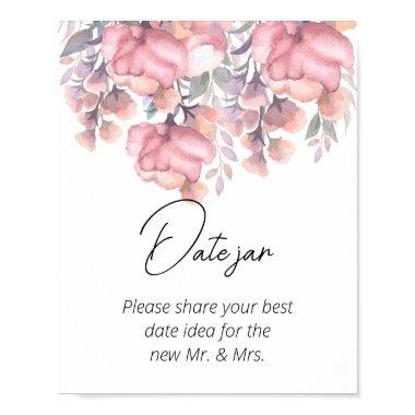 Fall Floral Dusty Rose date jar   Poster