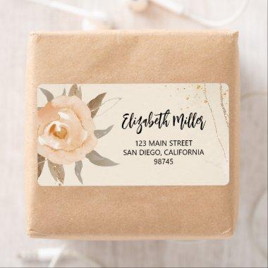 Fall Floral Elegant Large Address Label