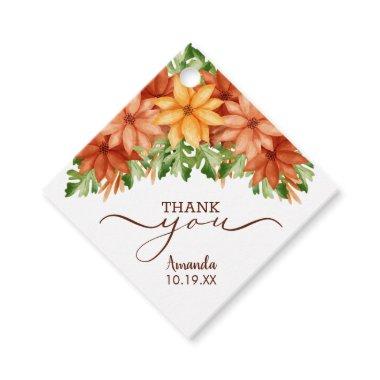 Fall Floral Swag Shower Thank You Favor Tags