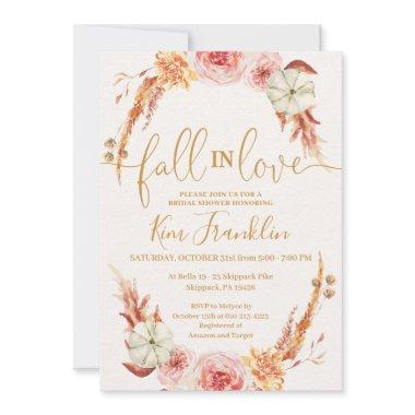 FALL Floral Wedding and Gold  Invita