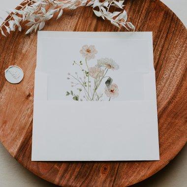 Fall Garden Wildflower Wedding  Envelope